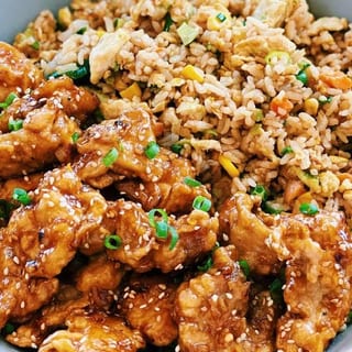 Sesame chicken/fried rices