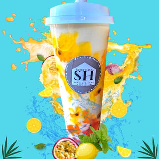 Passion fruit milk tea